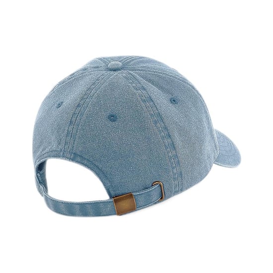 Beechfield Unisex Laag Profiel Vintage Denim-Look Cap (Vintage Licht Denim) - Image 2
