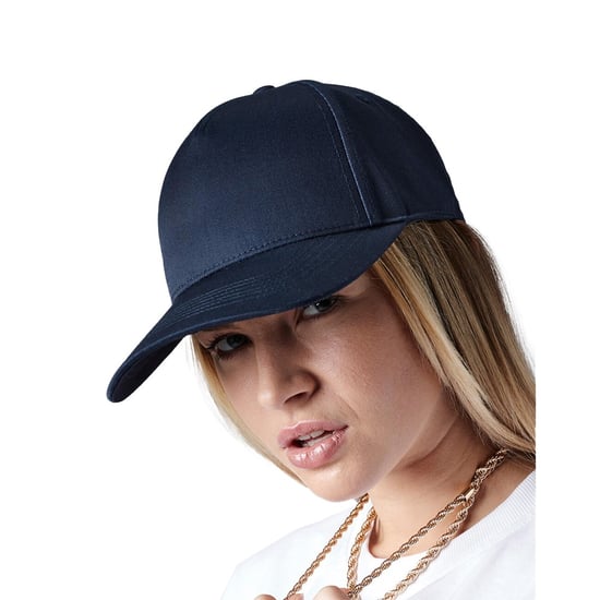 Beechfield Urbanwear 5 Paneel Snapback Cap (Marine) - Image 2