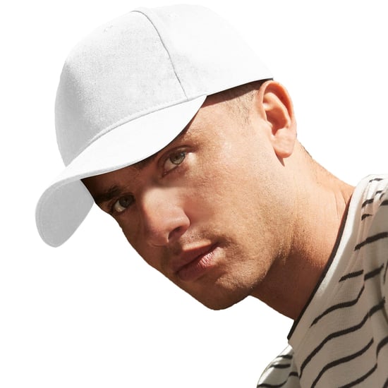 Beechfield Unisex Adult Organic Cotton 5 Panel Baseball Cap (White) - Image 2