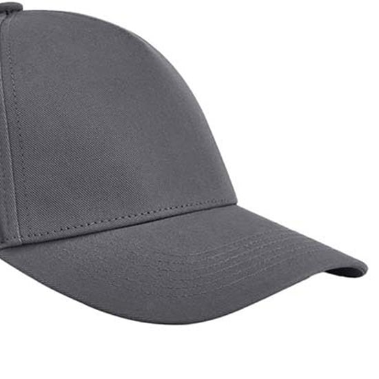 Beechfield EarthAware Klassieke Organic Cotton 5 Panel Baseball Cap (Grafietgrijs) - Image 2
