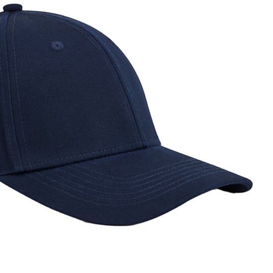Beechfield EarthAware Classic 6 Panel Organic Cotton Sandwich Peak Baseball Cap (Franse marine) - Image 2