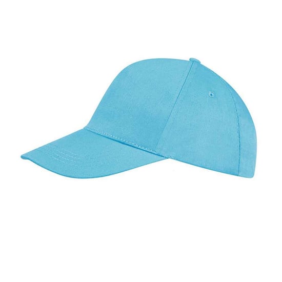 SOLS Buzz 5 Paneel Baseball Cap (Atol blauw) - Image 2