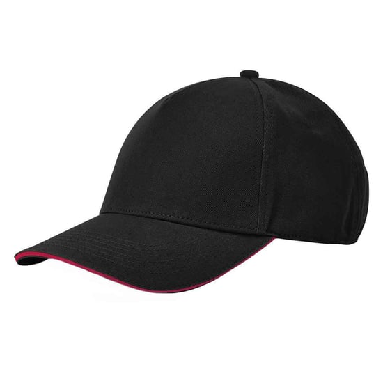 Beechfield EarthAware Klassieke Organic Cotton 5 Panel Baseball Cap (Zwart/Klassiek Rood) - Image 2