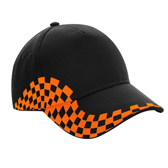 Beechfield Grand Prix Cap (Zwart/Oranje) - Image 2