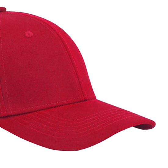 Beechfield EarthAware Classic 6 Panel Organic Cotton Sandwich Peak Baseball Cap (Klassiek rood) - Image 2