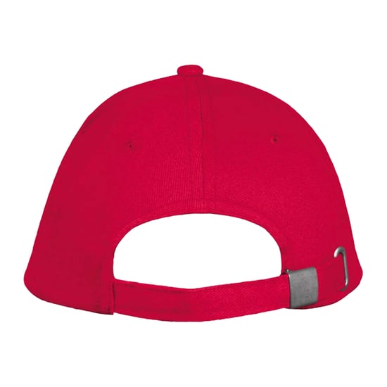 SOLS Long Beach 5 Paneel Baseball Cap (Rood/Wit) - Image 2