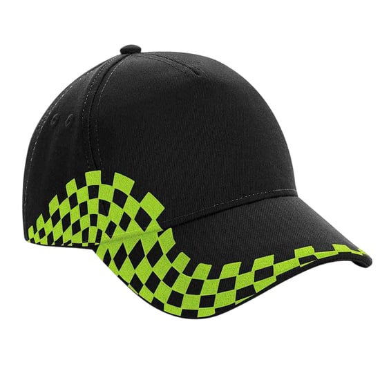 Beechfield Grand Prix Cap (Zwart/Lijkgroen) - Image 2