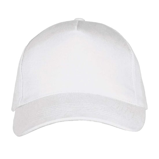 SOLS Long Beach 5 Paneel Baseball Cap (Wit) - Image 1