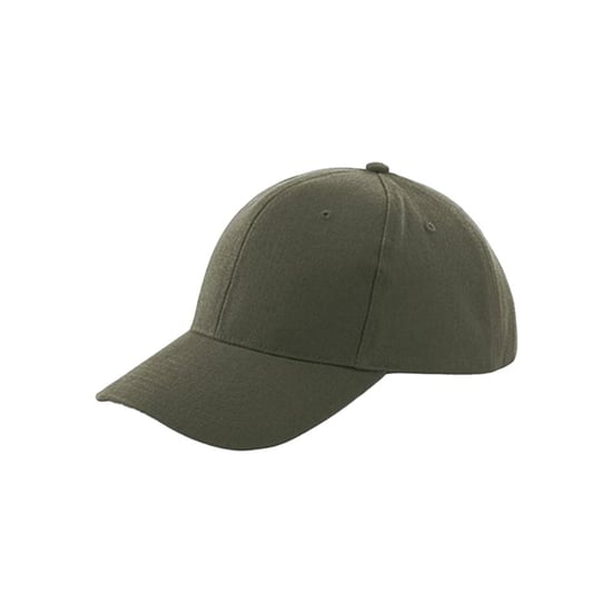 Beechfield Unisex Pro-Style Heavy Brushed Cotton Baseball Cap voor volwassenen (Olijf) - Image 1