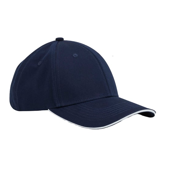 Beechfield EarthAware 6 Paneel Organic Cotton Sandwich Peak Cap (Franse marine / Wit) - Image 1