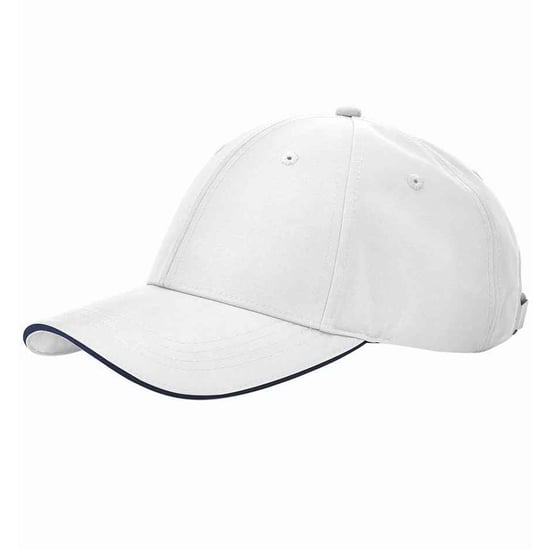 Beechfield Team Sport-Tech Cap (Witte/franse marine) - Image 2