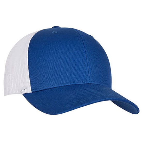 Flexfit Retro tweekleurige truckerpet (Koningsblauw/Wit) - Image 2