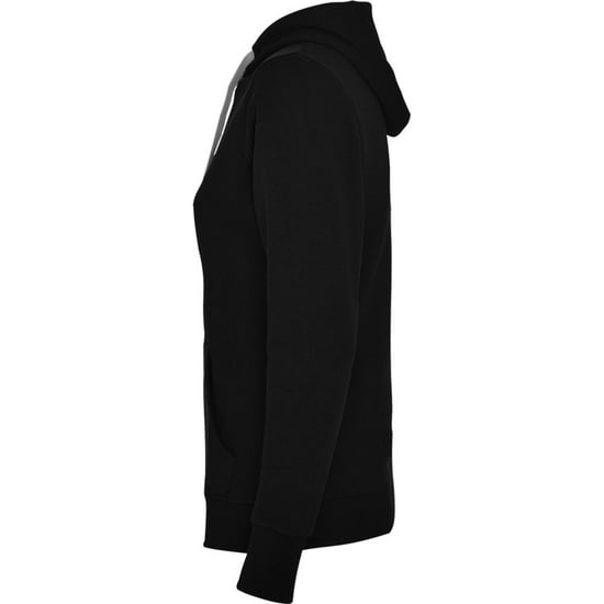 Roly Dames/Dames Urban Hoodie (Zwart/Heather Grijs) - Image 3