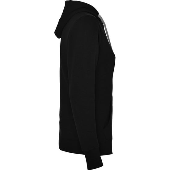 Roly Dames/Dames Urban Hoodie (Zwart/Heather Grijs) - Image 4