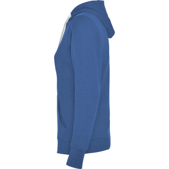 Roly Womens/Ladies Urban Hooded Polycotton Sweatshirt (Royal Blue/White) - Image 3