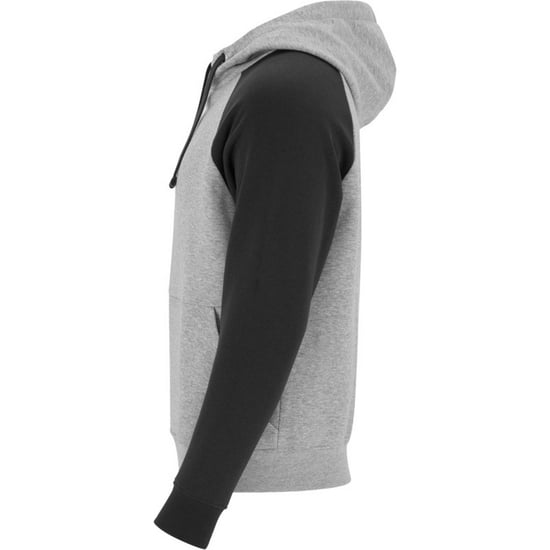 Roly Badet tweekleurige uniseks volwassen hoodie (Heide Grijs/Zwart) - Image 3