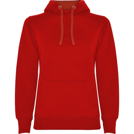 Roly Dames/Dames Urban Hooded Polycotton Sweatshirt (Rood) - Image 1