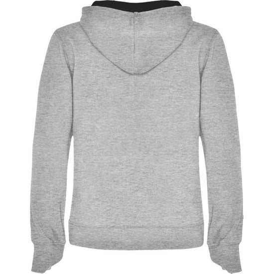 Roly Dames/Dames Urban Hoodie (Heide Grijs/Zwart) - Image 2