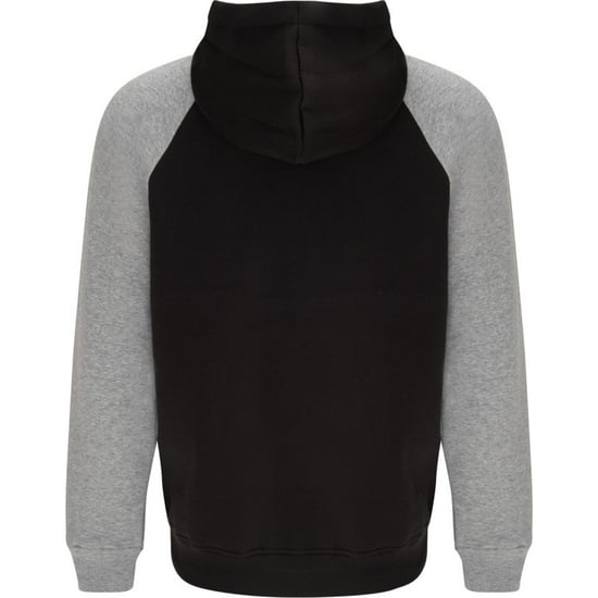 Roly Badet tweekleurige uniseks volwassen hoodie (Zwart/Heather Grijs) - Image 2