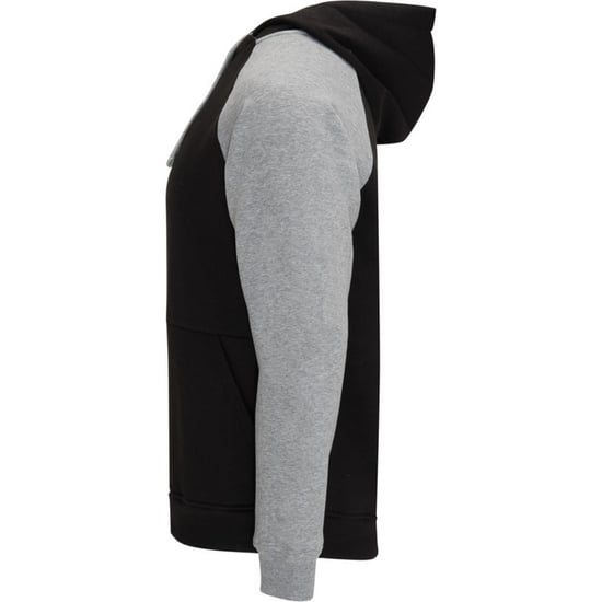 Roly Badet tweekleurige uniseks volwassen hoodie (Zwart/Heather Grijs) - Image 3