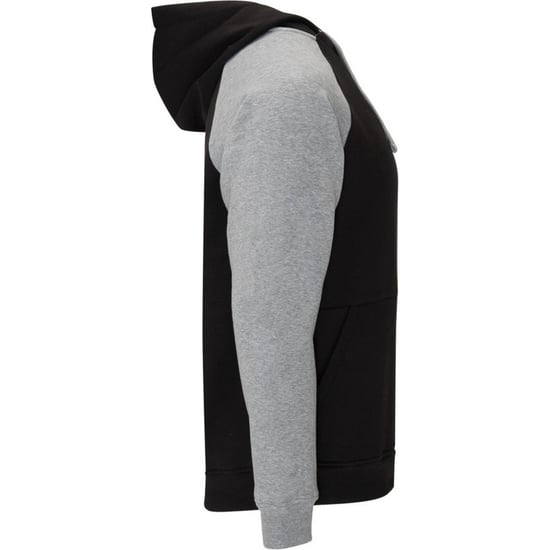 Roly Badet tweekleurige uniseks volwassen hoodie (Zwart/Heather Grijs) - Image 4