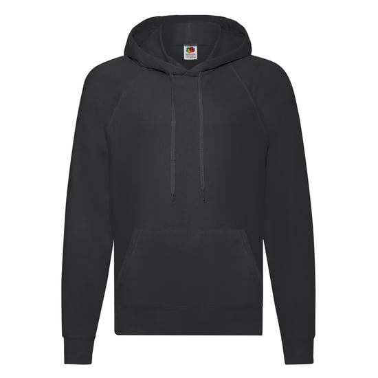 Fruit of the Loom Heren Lichtgewicht Pullover Hoodie (Zwart) - Image 1