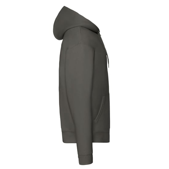 Fruit of the Loom Premium Hoodie med full dragkedja för herrar (Kol) - Image 3