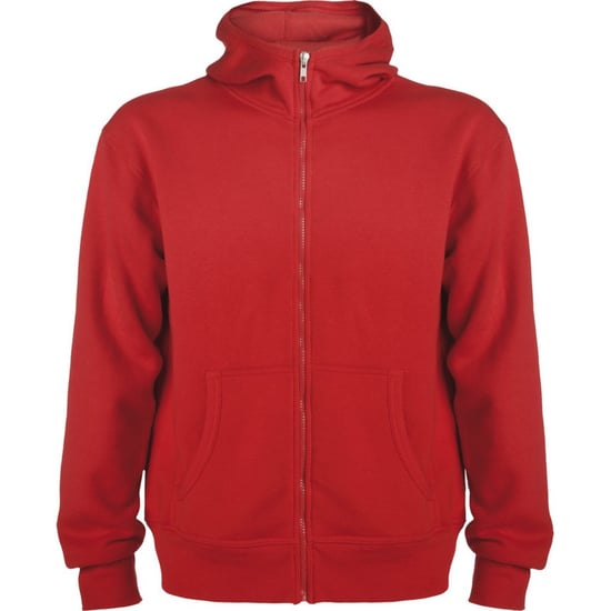 Roly Heren Montblanc Full Zip Hoodie (Rood) - Image 1