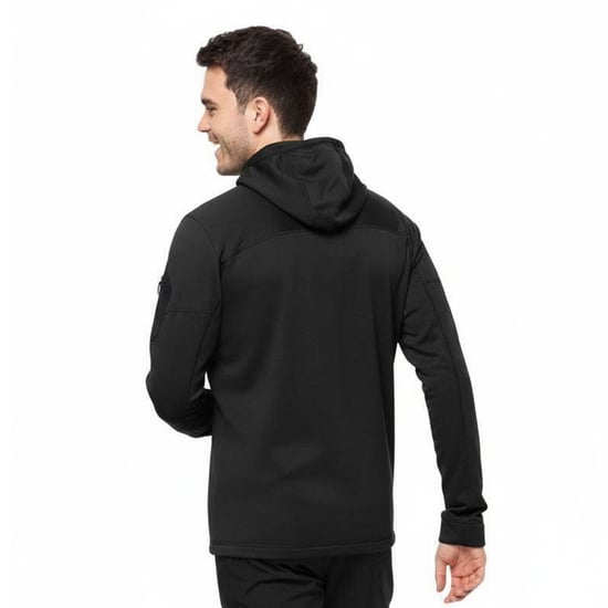 Jack Wolfskin Heren Hirschberg Full Zip Hoodie (Zwart) - Image 2