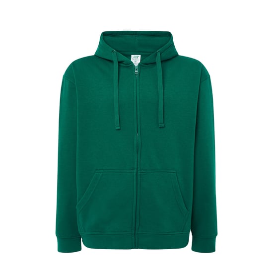 JHK Unisex Vuxen Enfärgad Huvtröja med Full Dragkedja (Kellygrön) - Image 1
