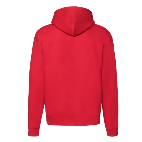 Fruit of the Loom Premium Hoodie med full dragkedja för herrar (Röd) - Image 2