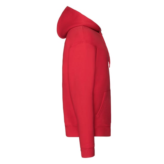 Fruit of the Loom Premium Hoodie med full dragkedja för herrar (Röd) - Image 3