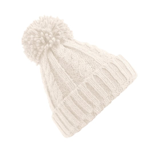Beechfield Unsiex Volwassenen Kabelbreien Melange Beanie (Havermout) - Image 3