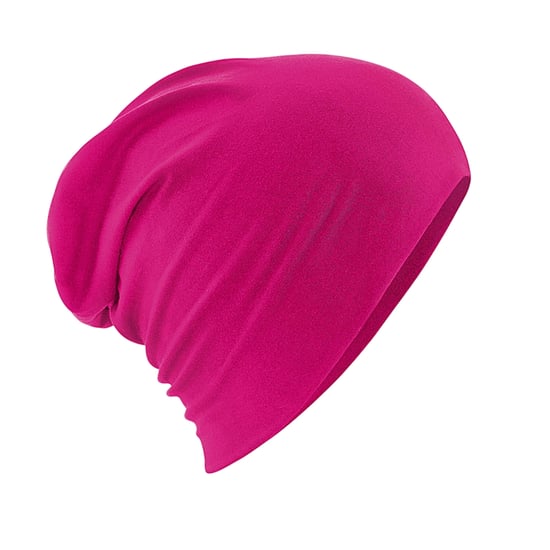 Beechfield Hemsedal Katoenen Slouch Beanie (Fuchsia) - Image 1