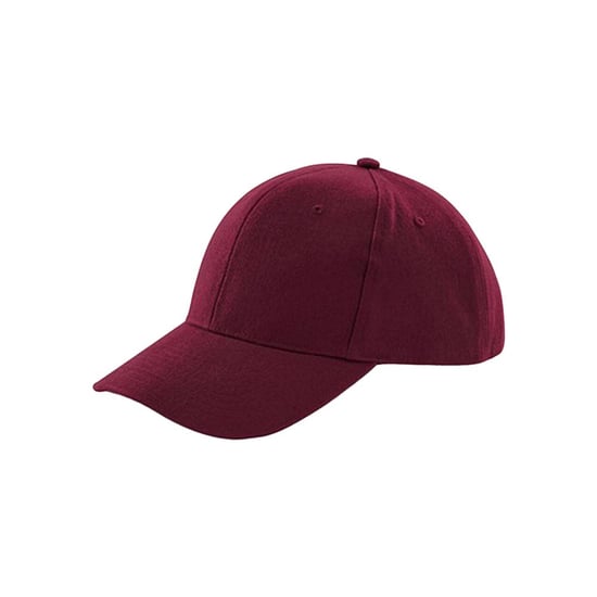 Beechfield Unisex Pro-Style Heavy Brushed Cotton Baseball Cap voor volwassenen (Bourgondië) - Image 1
