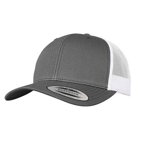 Flexfit Retro tweekleurige truckerpet (Donkergrijs/Wit) - Image 1