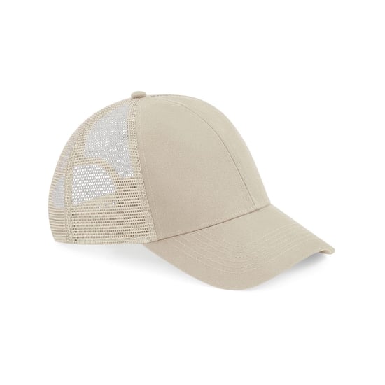 Beechfield Unisex Organic Cotton Trucker Cap voor volwassenen (Zand) - Image 1