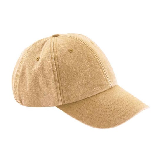 Beechfield Vintage baseballpet met laag profiel (Mosterd) - Image 1