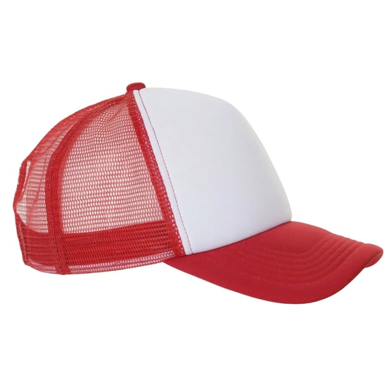SOLS Bubble Colour Block Baseball Cap (Wit/rood) - Image 3