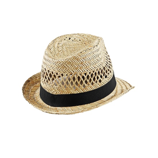 Beechfield Unisex rieten zomertrilby voor volwassenen (Natuurlijk) - Image 2