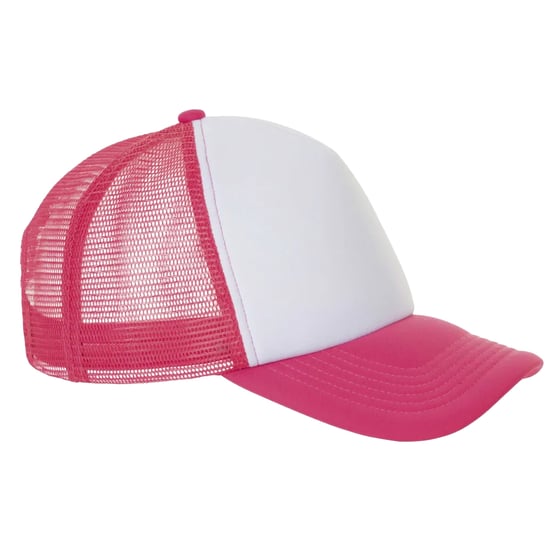 SOLS Bubble Colour Block Baseball Cap (Wit/neon-koraal) - Image 3