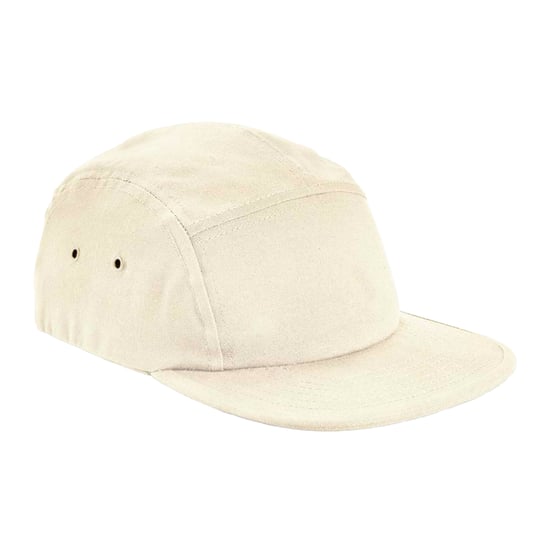 Beechfield Canvas 5 Panel Baseball Cap (Natural) - Image 1
