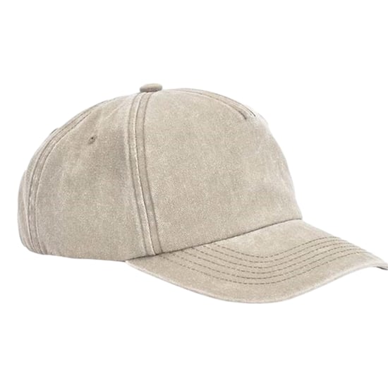 Beechfield Relaxed 5 Panel Baseball Cap (Vintage Stone) - Image 1