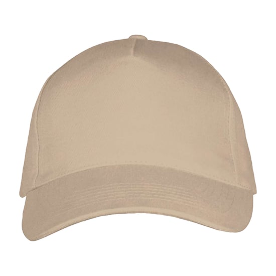 SOLS Long Beach 5 Paneel Baseball Cap (Beige) - Image 1