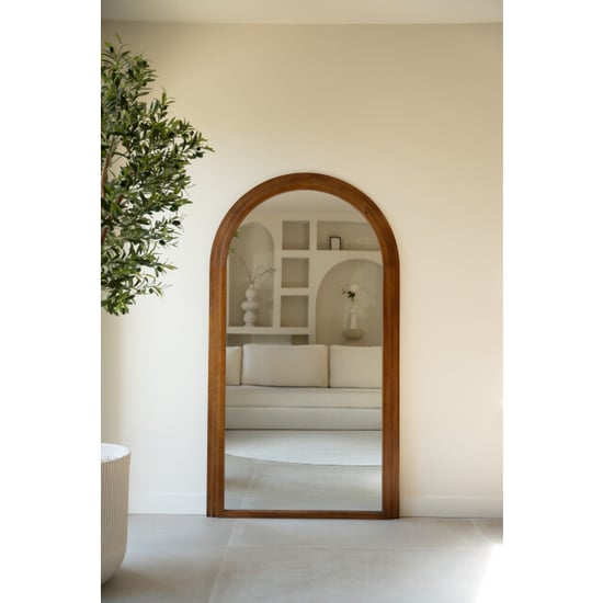 Indore Home – staande boogspiegel – houten rand – 180 x 100 cm - Image 4
