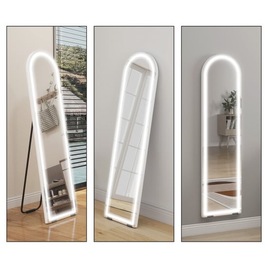 4goodz Passpiegel met led-licht 150x40 cm dimbaar en 3 lichtkleuren vrijstaand of - Image 6
