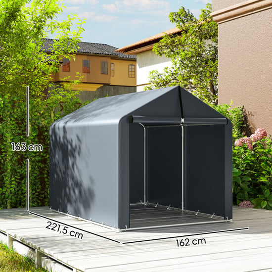4goodz Opslagtent weersbestendig voor fietsen of gereedschap 221x162x163 cm - Image 4