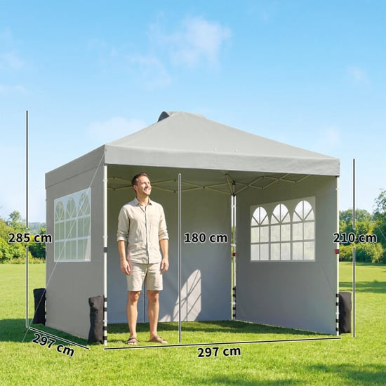4goodz Pop-up partytent 3x3 m met 4 zijwanden - - Image 4