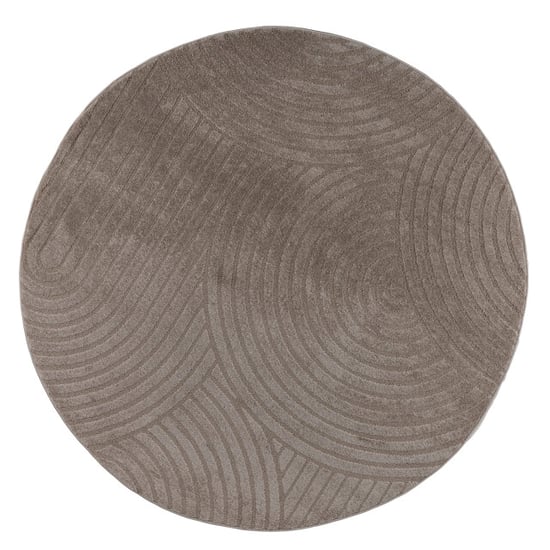 Muratap Vivant japandi rond vloerkleed laagpolig effen - 160 cm rond - Image 5