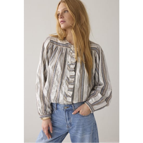 Summum 2s3416-12422 blouse silver stripe - Image 1
